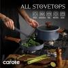 imageCAROTE 30Piece Titanium Cookware Set Nonstick Pots and Pans Set with Detachable Handle RV Kitchen Cooking Set Camping Use Induction Compatible Dishwasher amp Oven Safe
