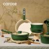 imageCAROTE 33pcs Pots and Pans Non Stick Cookware Sets Detachable Handle Induction Kitchen Pots and Pans NonStick Cooking Set OvenDishwasherFridge Safe Space SavingGreen