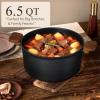 imageCAROTE 33pcs Pots and Pans Non Stick Cookware Sets Detachable Handle Induction Kitchen Pots and Pans NonStick Cooking Set OvenDishwasherFridge Safe Space SavingBlack