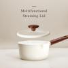 imageCAROTE 2QT amp 3QT Sauce Pan Sets with Lid amp Ladle Ceramic Nonstick Pot Set Non Toxic Saucepan Small Kitchen Cooking Pots Easy to Clean Induction Comptable PFAS PTFE Free BlackWhite