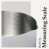 imageCAROTE15Qt amp 3Qt Stainless Steel Saucepan Set Triple Ply Stainless Steel Pot Saucepan with Glass Lid Small Sauce Pot with Wooden Handle Easy Pour Rim Mothers Day GiftsSilver