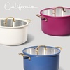 image:imageCAROTE 6QT Full Clad Tri Ply Stainless Steel Stock Pot with Lid Kitchen Stockpot Soup Pot Outer Ceramic Layer Even Heating All Stoves Compatible Oven amp Dishwasher Safe Stay Cool Handle WhiteCream White