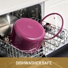 image:imageCAROTE 6QT Full Clad Tri Ply Stainless Steel Stock Pot with Lid Kitchen Stockpot Soup Pot Outer Ceramic Layer Even Heating All Stoves Compatible Oven amp Dishwasher Safe Stay Cool Handle WhitePurple