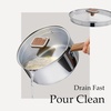 image:imageCAROTE 15Qt amp 30Qt Stainless Steel Saucepan Set with Steamer amp Ladle NonToxic 3Ply Stainless Steel Pot with Lids Small Pots for Cooking Oven Safe Induction Compatible Cookware PurpleSliver