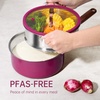image:imageCAROTE 15Qt amp 30Qt Stainless Steel Saucepan Set with Steamer amp Ladle NonToxic 3Ply Stainless Steel Pot with Lids Small Pots for Cooking Oven Safe Induction Compatible Cookware PurplePurple