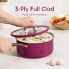 image:imageCAROTE 15Qt amp 30Qt Stainless Steel Saucepan Set with Steamer amp Ladle NonToxic 3Ply Stainless Steel Pot with Lids Small Pots for Cooking Oven Safe Induction Compatible Cookware PurplePurple