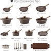 image:imageCAROTE 39PCS Pots and Pans Set Non Stick Cookware Set Pots and Pans Induction Cook Ware Nonstick Kitchen Cooking PFOA Free BlackDark Brown