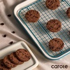 image:imageCAROTE 6Piece Ceramic Baking Pans Set Aluminized Steel Bakeware Sets ToxinFree Nonstick Stackable Oven Pans with Cookie Sheet Muffin Pan Loaf Pan Round amp Square Cake Pan Cooling RackBlue 7pcs