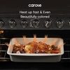 image:imageCAROTE 6Piece Ceramic Baking Pans Set Aluminized Steel Bakeware Sets ToxinFree Nonstick Stackable Oven Pans with Cookie Sheet Muffin Pan Loaf Pan Round amp Square Cake Pan Cooling RackGray  Khaki