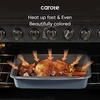 image:imageCAROTE 6Piece Ceramic Baking Pans Set Aluminized Steel Bakeware Sets ToxinFree Nonstick Stackable Oven Pans with Cookie Sheet Muffin Pan Loaf Pan Round amp Square Cake Pan Cooling RackGray  Blue