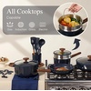 image:imageCAROTE Ceramic Cookware Set 14 PCS Pots and Pans Set Non Stick Pot and Pan Set with Frying pan Induction Ready Cooking Set for Kitchen PFOSPFOAPFAS Free PinkBlue