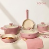 image:imageCAROTE Ceramic Cookware Set 14 PCS Pots and Pans Set Non Stick Pot and Pan Set with Frying pan Induction Ready Cooking Set for Kitchen PFOSPFOAPFAS Free PinkPink