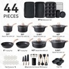 image:imageCAROTE 10Pcs Pots and Pans Set Nonstick Non Stick Cooking Set wFrying Pans amp Saucepans Induction Kitchen Cookware SetBlack