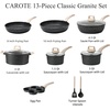 image:imageCAROTE 10Pcs Pots and Pans Set Nonstick Non Stick Cooking Set wFrying Pans amp Saucepans Induction Kitchen Cookware SetClassic Black