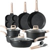 image:imageCAROTE 10Pcs Pots and Pans Set Nonstick Non Stick Cooking Set wFrying Pans amp Saucepans Induction Kitchen Cookware SetClassic Black