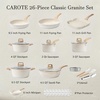 image:imageCAROTE 10Pcs Pots and Pans Set Nonstick Non Stick Cooking Set wFrying Pans amp Saucepans Induction Kitchen Cookware SetCream White
