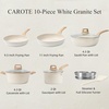 image:imageCAROTE 10Pcs Pots and Pans Set Nonstick Non Stick Cooking Set wFrying Pans amp Saucepans Induction Kitchen Cookware SetCream White