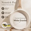 image:imageCAROTE 10Pcs Pots and Pans Set Nonstick Non Stick Cooking Set wFrying Pans amp Saucepans Induction Kitchen Cookware SetCream White