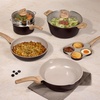 image:imageCAROTE 10Pcs Pots and Pans Set Nonstick Non Stick Cooking Set wFrying Pans amp Saucepans Induction Kitchen Cookware SetDark Mocha