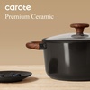 image:imageCAROTE 5QT Ceramic Stock Pot with Ladle Nonstick Casserole with Lid Even Heating Stockpot Fits All Stoves Non Stick Large Capacity Cooking Pots PFAS Free BlackBlack