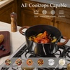 image:imageCAROTE 5QT Ceramic Stock Pot with Ladle Nonstick Casserole with Lid Even Heating Stockpot Fits All Stoves Non Stick Large Capacity Cooking Pots PFAS Free BlackBlack