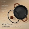 image:imageCAROTE 5QT Ceramic Stock Pot with Ladle Nonstick Casserole with Lid Even Heating Stockpot Fits All Stoves Non Stick Large Capacity Cooking Pots PFAS Free BlackBlack