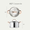 image:imageCAROTE 6 Qt TriPly Stainless Steel Stockpot NonToxic Stock Pot with Lid Soup Pot for Pasta Even Heating Oven Safe Induction Ceramic and Gas Cooktops Compatible SliverSliver