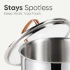 image:imageCAROTE 6 Qt TriPly Stainless Steel Stockpot NonToxic Stock Pot with Lid Soup Pot for Pasta Even Heating Oven Safe Induction Ceramic and Gas Cooktops Compatible SliverSliver