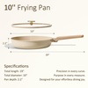 image:imageCAROTE 8 Frying Pan Set Ceramic Frying Pan NonToxic PTFE amp PFOA Free Fry Pan amp Omelet Pan Compatible with Induction Gas CooktopsOatmeal