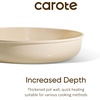 image:imageCAROTE 8 Frying Pan Set Ceramic Frying Pan NonToxic PTFE amp PFOA Free Fry Pan amp Omelet Pan Compatible with Induction Gas CooktopsOatmeal