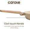 image:imageCAROTE 8 Frying Pan Set Ceramic Frying Pan NonToxic PTFE amp PFOA Free Fry Pan amp Omelet Pan Compatible with Induction Gas CooktopsOatmeal