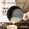 image:imageCAROTE Nonstick Stock Pot with Lid Soup Pot 6 Quart Casserole with Lid Easy to Clean Non Stick Cooking PotPasta PotBlack
