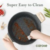 image:imageCAROTE Nonstick Stock Pot with Lid Soup Pot 6 Quart Casserole with Lid Easy to Clean Non Stick Cooking PotPasta PotBlack