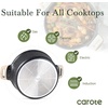image:imageCAROTE Nonstick Stock Pot with Lid Soup Pot 6 Quart Casserole with Lid Easy to Clean Non Stick Cooking PotPasta PotBlack